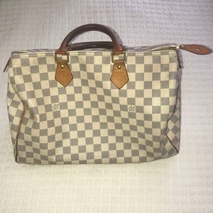 Louis Vuitton Speedy 35 — Damier Azur Canvas
